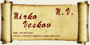 Mirko Veskov vizit kartica